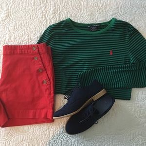 Banana Republic red sailor shorts